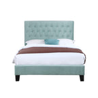 Wallace & Bay Dalton Velvet Upholstered Bed, Full, Aqua