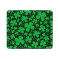 St. Patrick'S Day Mouse Pad,Lucky Clover Pattern With Irregular Continuous Shamrocks, Rectangle Non-Slip Rubber Mousepad, One Si