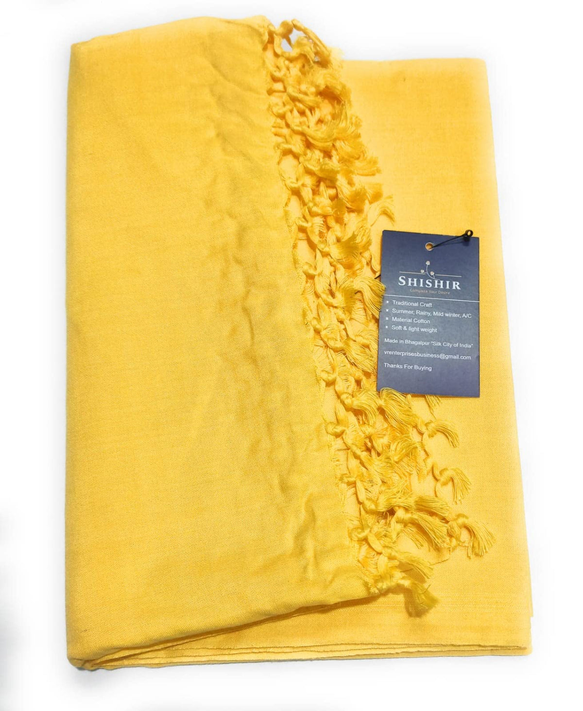 SHISHIR Handloom Bhagalpuri Original Soft 100% Cotton Durable Authentic Designed Daily Use Single Bed Blanket Chaddar for Summer