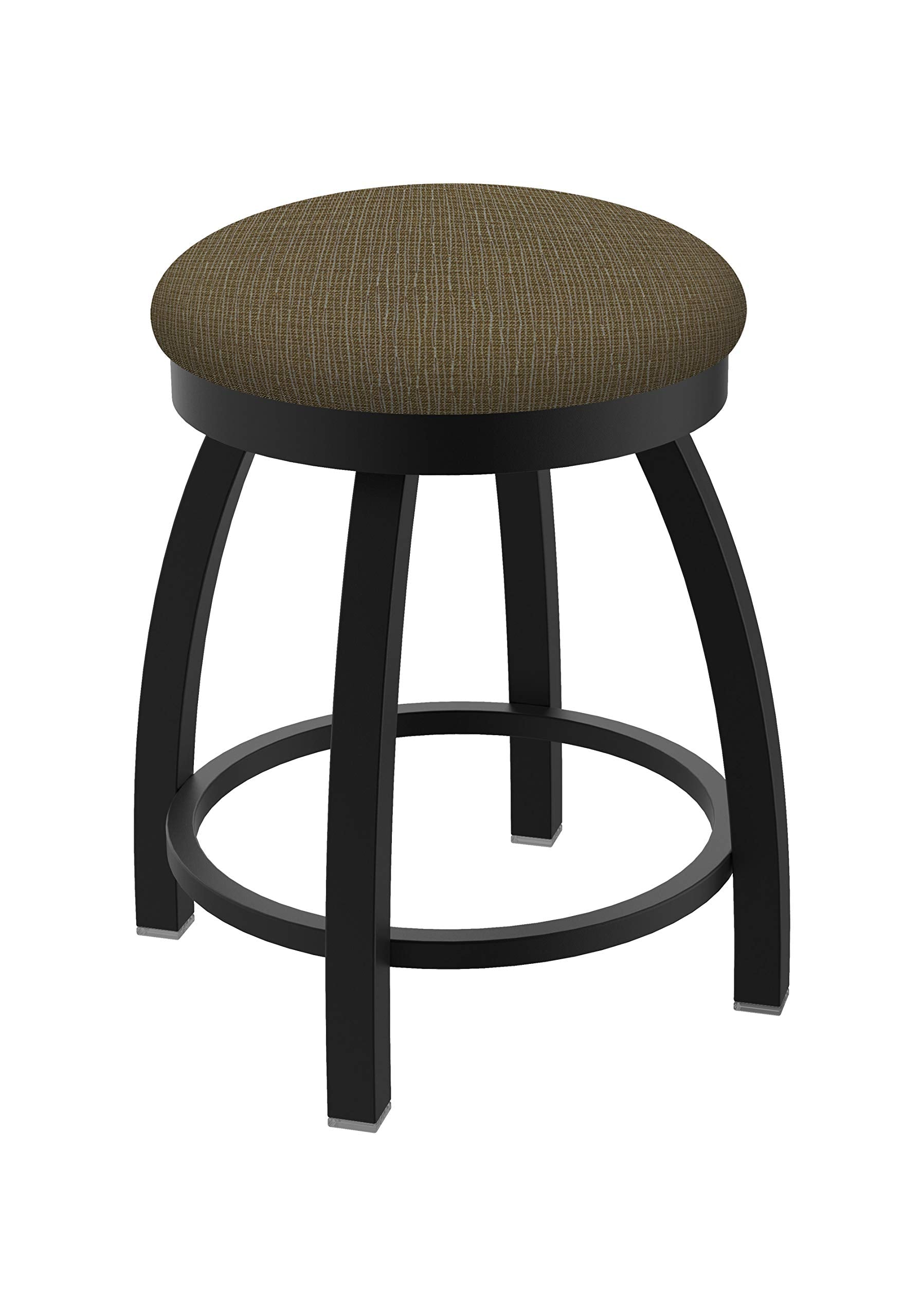 802 Misha 18' Swivel Vanity Stool With Black Wrinkle Finish And Graph Cork Seat