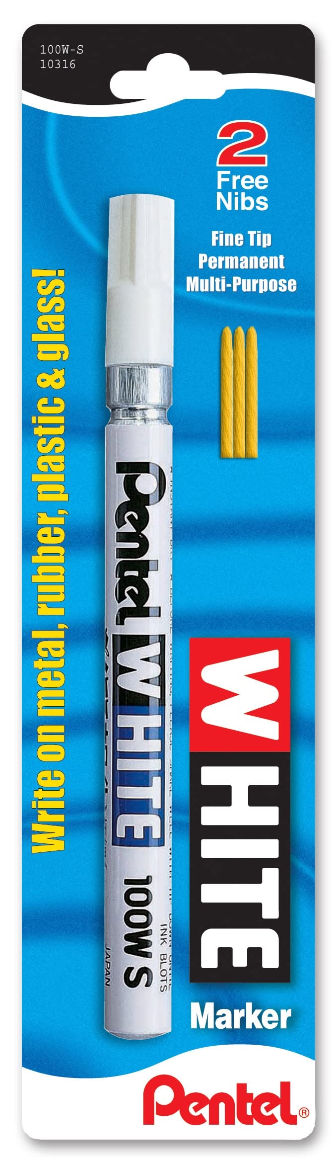 Pentel- White Permanent Marker ,Pentel ,Fine Pt ,We (Pack Of 30