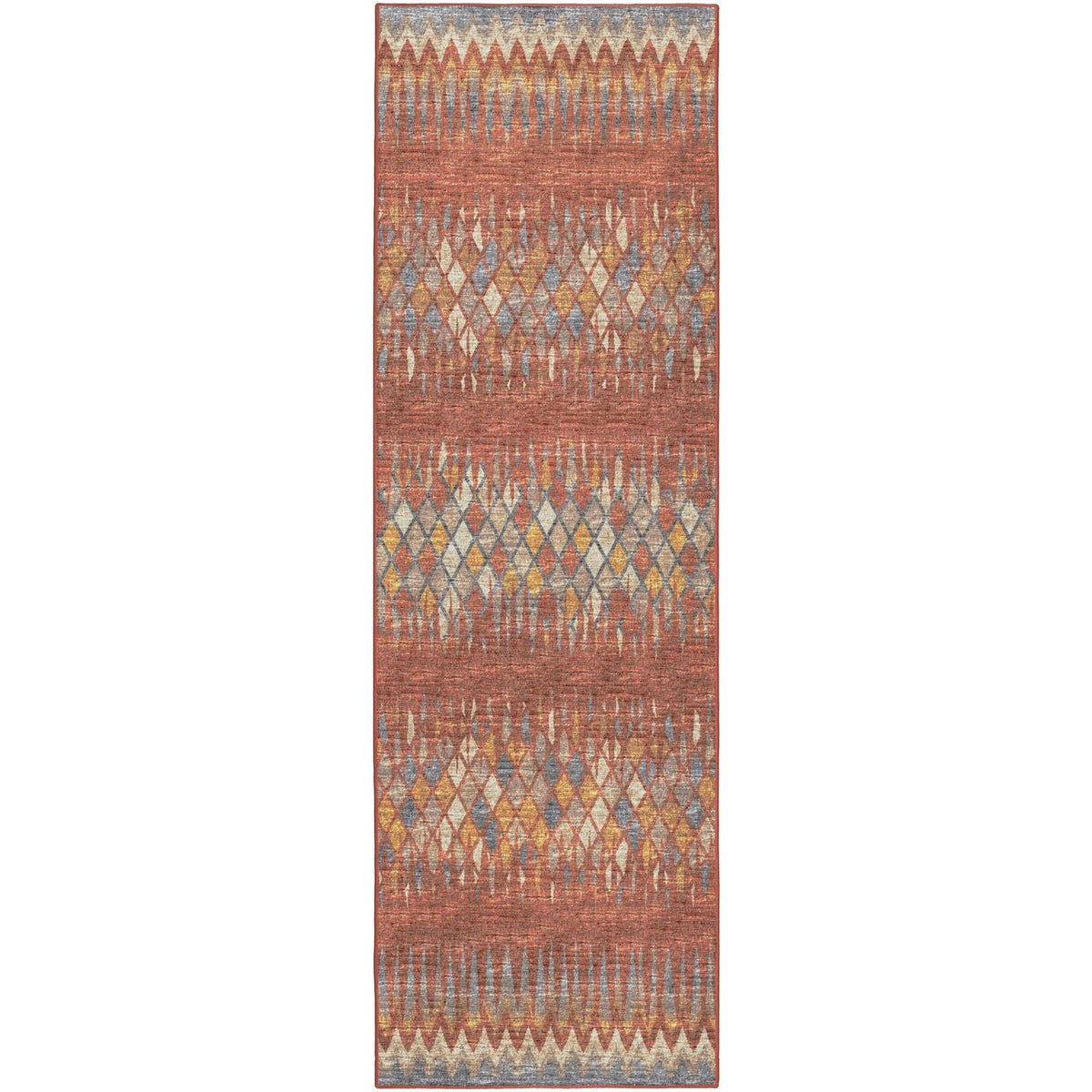 Winslow Wl5 Orange Transitional Rug Runner 2' 6&quot; X 10'