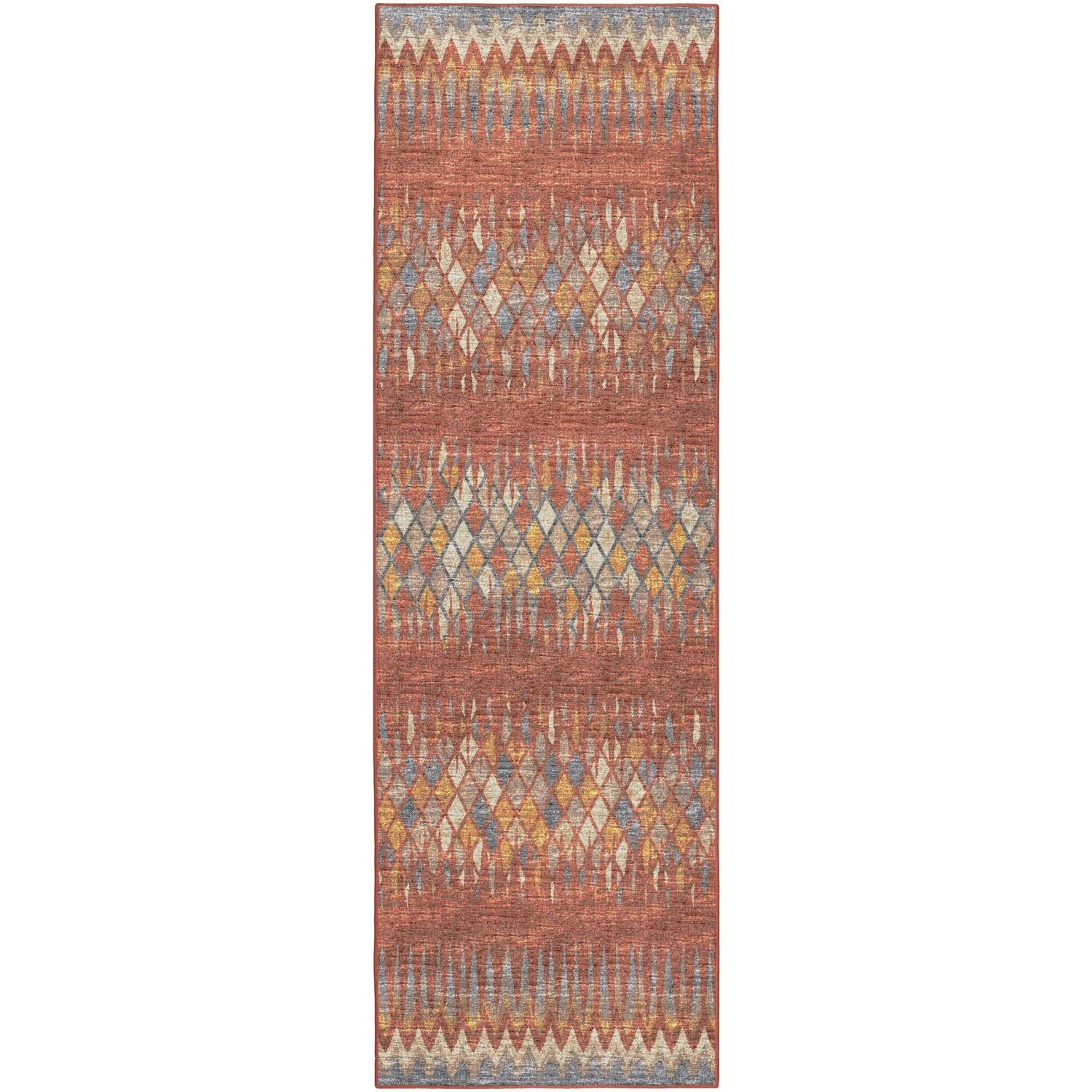 Winslow Wl5 Orange Transitional Rug Runner 2' 6" X 10'