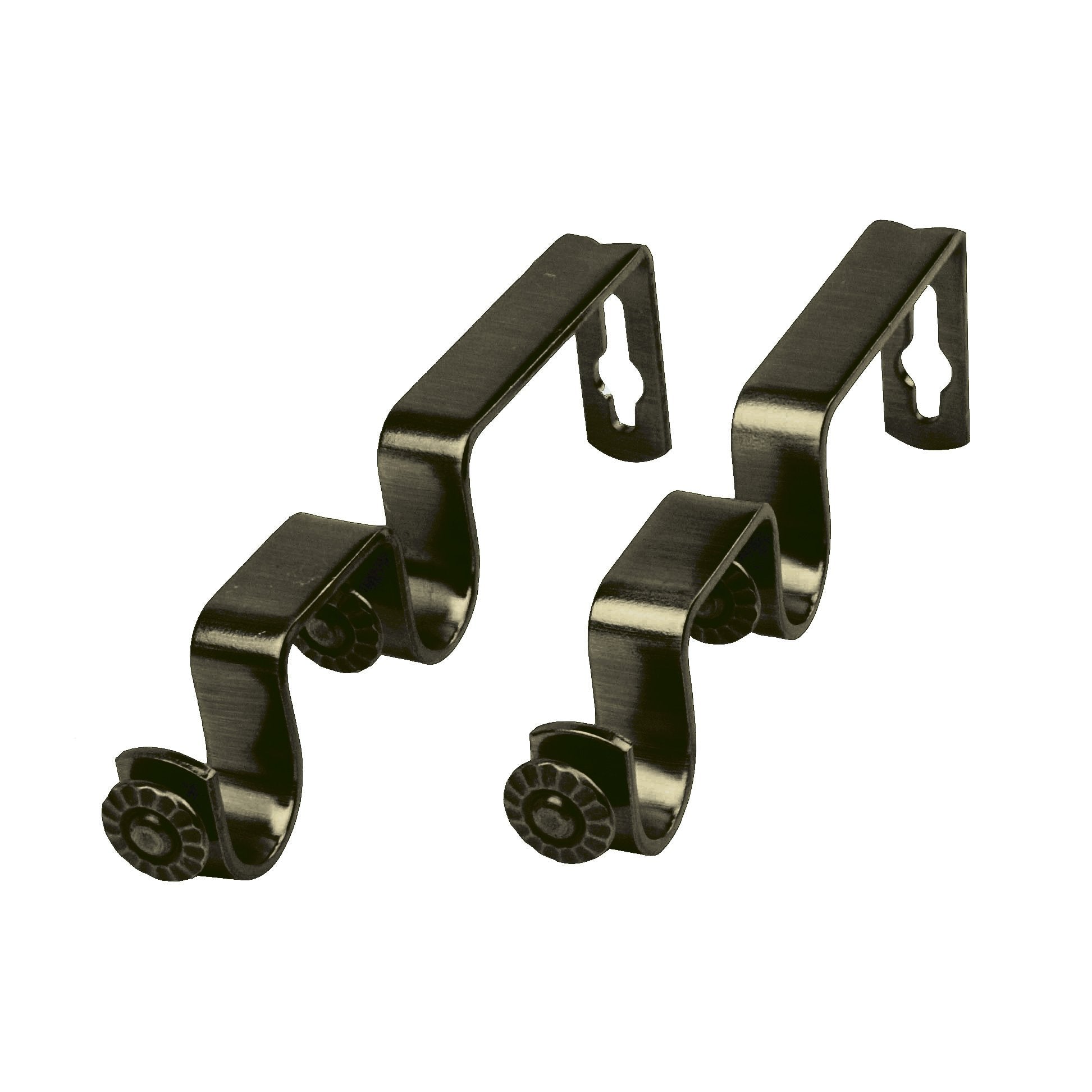 Rod Desyne 3/4' Antique Brass Double Bracket Pair, 2 Piece