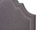 Baxton Studio Ritta Modern and Contemporary Upholstered Headboard Grey/Twin