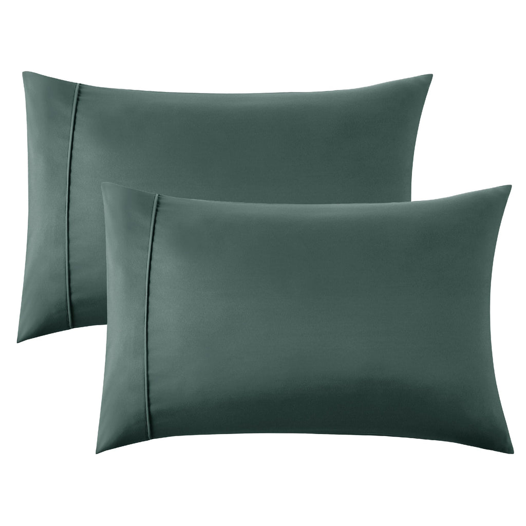 Bedsure Pillow Cases Standard Size Set Of 2 - Forest Green Brushed Microfiber Pillowcases, Super Soft And Cozy Pillowcase, Pillow Case Covers With Envelop Closure, 20X26 Inches