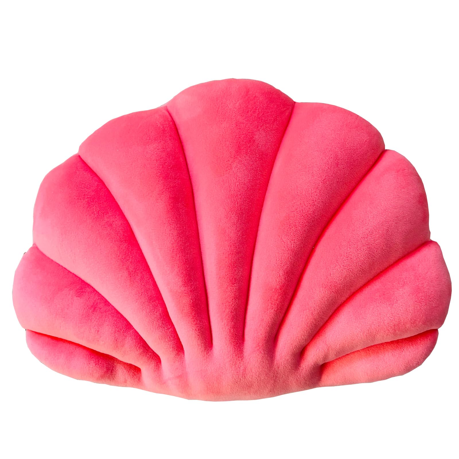 YRXRUS Shell Pillow, Peach Pink Seashell Pillow, Patio Shell Shaped Pillow, Accent Ocean Series, Ultra Soft Velvet Cushion for B
