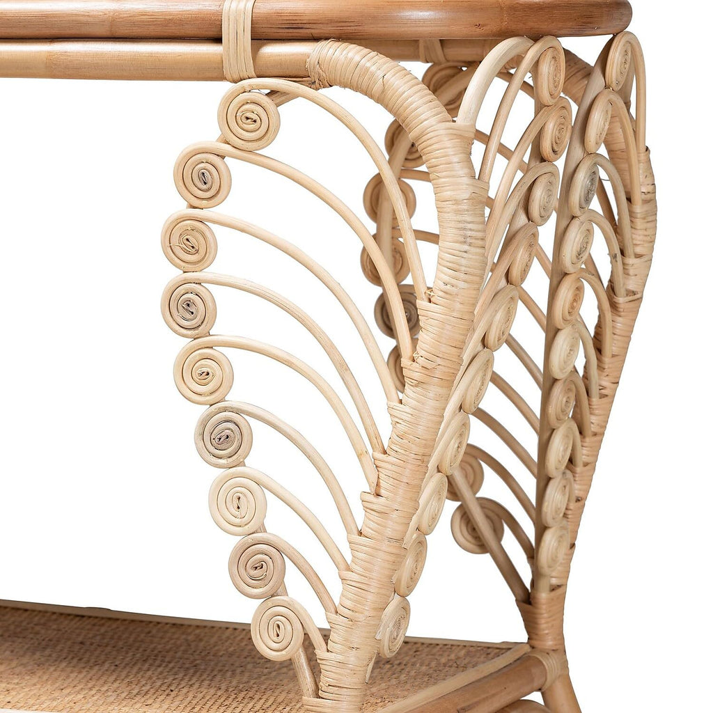 Baxton Studio Bastet 39.4-inch W x 16.5-inch D Console Table, Natural Brown (232-13225-HiT)