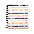 Talia Discbound Notebooks, Planner, Customizable, (Colorful Stripes W/Black Discs, Letter 18628 (8.5In X 11In))