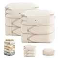 Comforter Storage Bag, Large Capacity Blanket Storage Bags 3Layer Ultra Space Saving Self Compression Organizer, Heavy Duty Spa