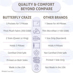 Butterfly Craze Floor Pillow Case, Mattress Bed Lounger Cover, Mermaid Aqua, Queen Size - Cozy Seating Solution For Kids & Adult
