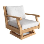 Anderson Teak DS-608 Riviera Cushion Swivel Armchair, Teak Golden Honey