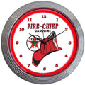 Neonetics Texaco Fire Chief Neon Wall Clock, 15-Inch