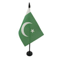 Pakistan Table Flag 4' X 6' - Pakistani Desk Flag 15 X 10 Cm - Black Plastic Stick And Base - Az Flag