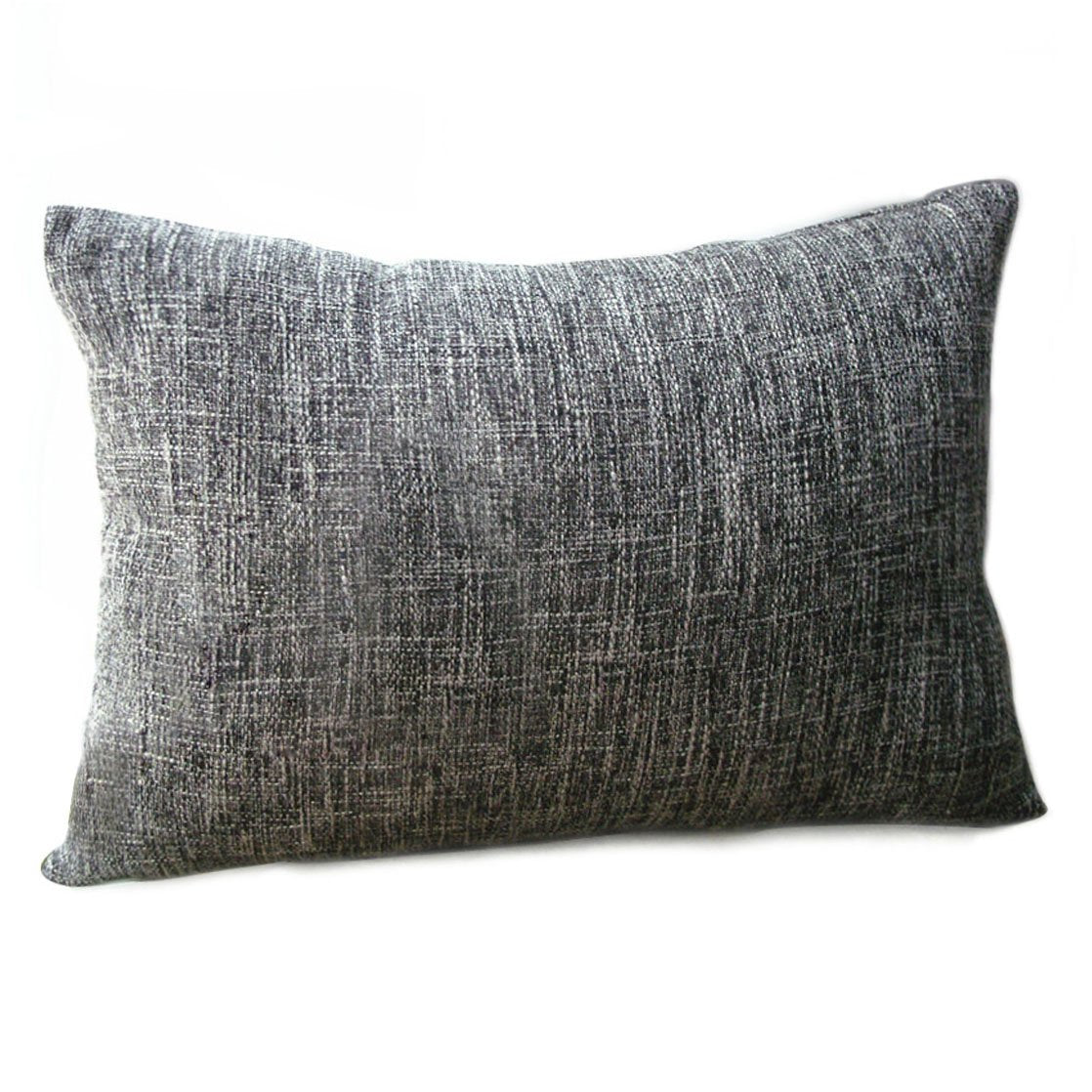 Riverbyland Dark Gray Linen Lumbar Pillow Cover 19' X 11' Decorative Throw Pillows Cover