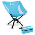 VILLEY Portable Folding Chair Lightweight Camping Chair No Assembly Needed, Quick Setup for Beach, Hiking, Supports 330 LBS, Blu