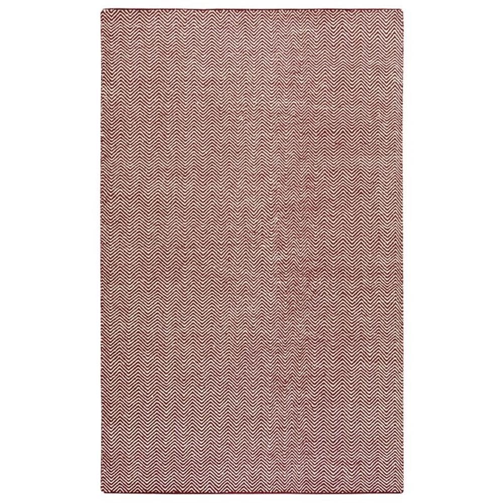 Rizzy Home | Tw2967 | Twist Collection | Wool Area Rug | 8' X 10' | Burgundy/Off White Chevron