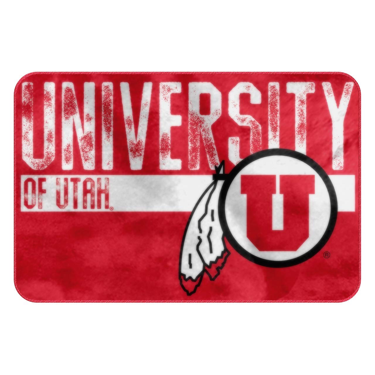 Northwest NCAA Utah Utes Memory Foam Bath Mat, 20 x 30, Worn Out