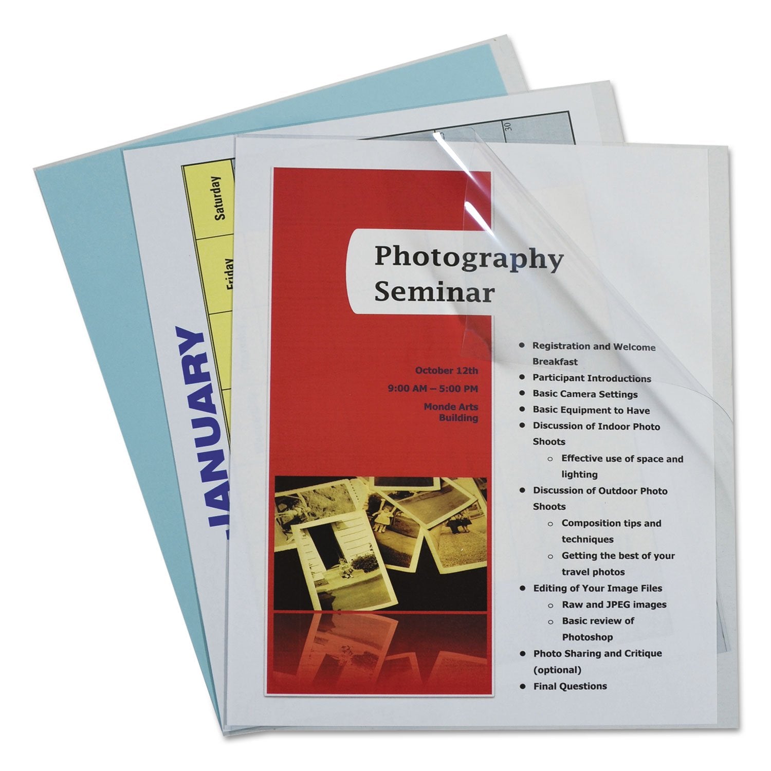 Report Covers, Vinyl, Clear, 8 1/2 X 11, 100/Bx