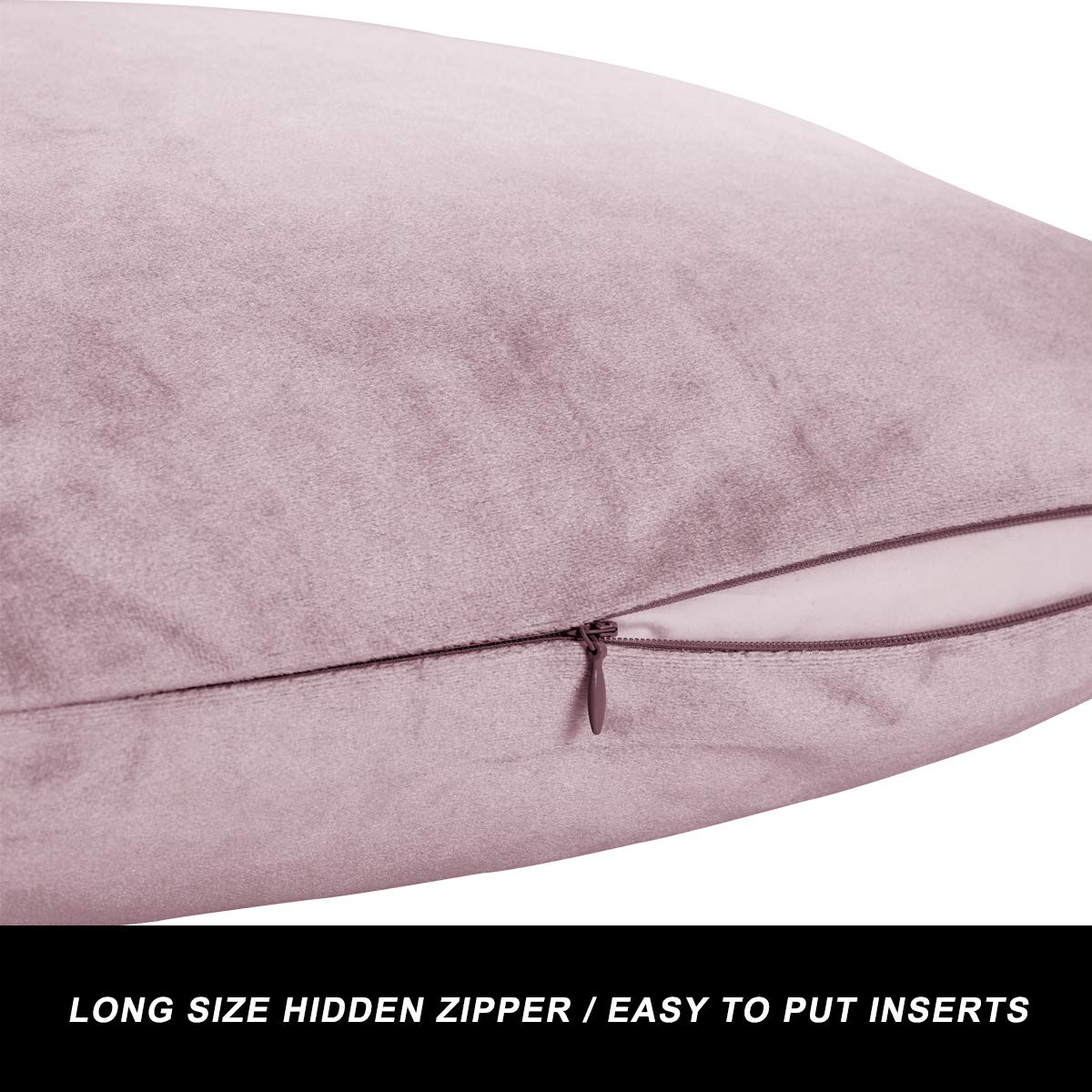 Gigizaza Decorative Couch Throw Pillow Cover,Set Of 2 20X20 Sweet Lilac Pillow Covers,Square Sofa Velvet Throw Cushions