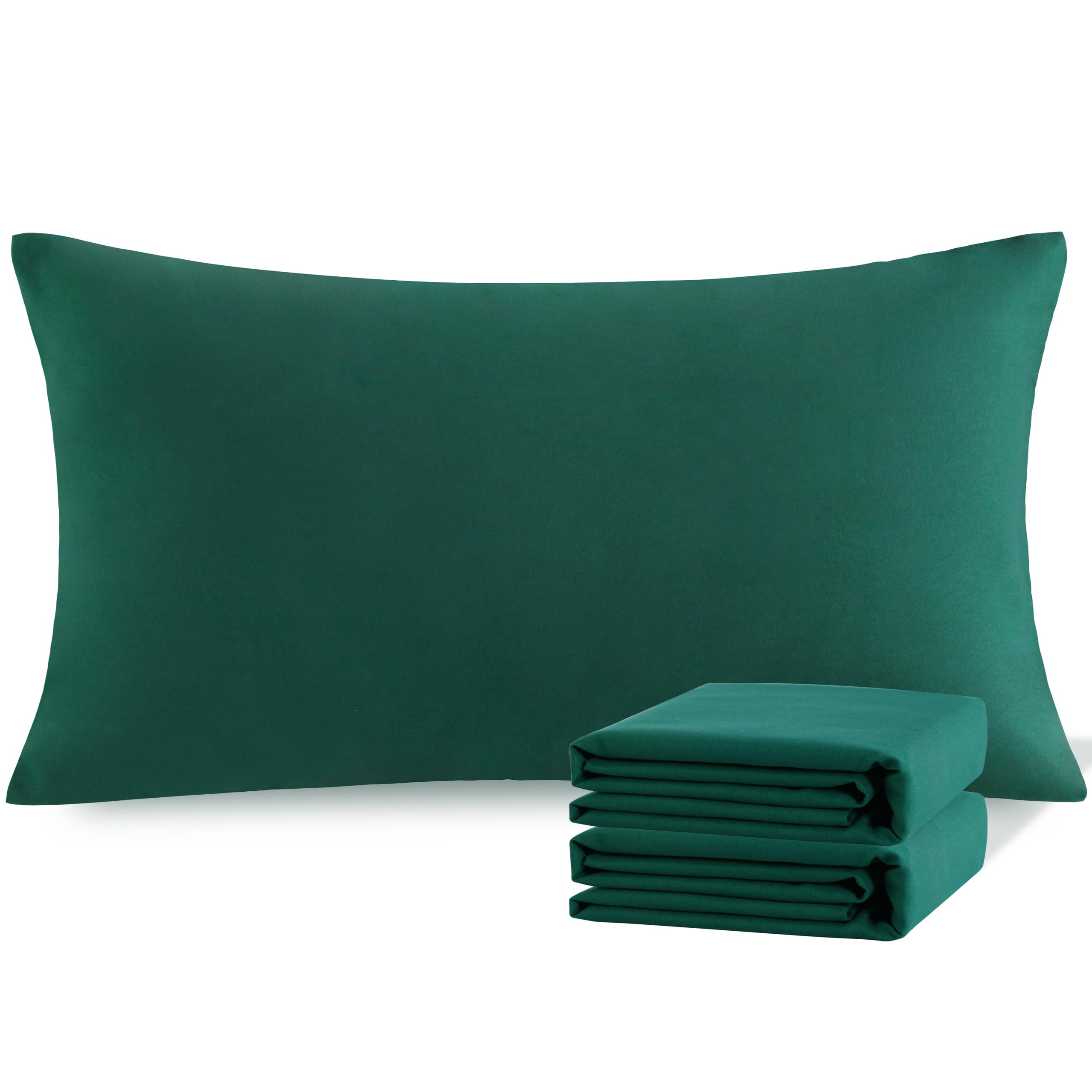 Ntbay King Pillowcase Set - 2 Pack Brushed Microfiber 20X40 Pillowcases - Soft, Wrinkle-Free, Fade-Resistant, Stain-Resistant, D