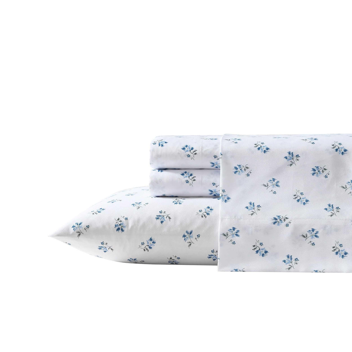 Wrangler - Sheet Set, Breathable & Wrinkle Resistant Bedding, Includes Matching Sham & Pillowcases, Yellowstone Inspired, Floral Luxurious Bedding Set (Sketchy Ditsy Blue, King)