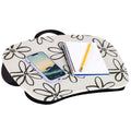 Lapgear Mystyle Portable Lap Desk With Cushion - Brushed Flower - Fits Up To 15.6 Inch Laptops - Style No. 45308