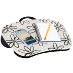 Lapgear Mystyle Portable Lap Desk With Cushion - Brushed Flower - Fits Up To 15.6 Inch Laptops - Style No. 45308