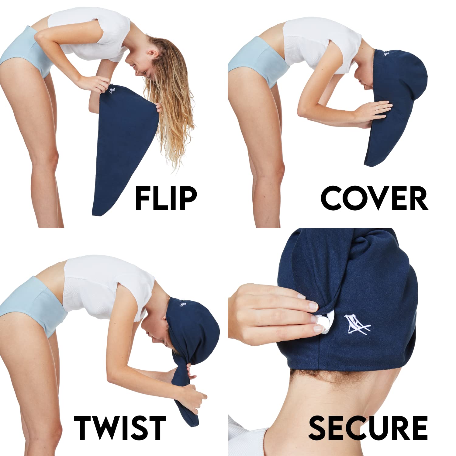 Dock & Bay Turban Hair Towel - For Home & The Beach - Super Absorbent, Quick Dry - Positano Peach, One Size