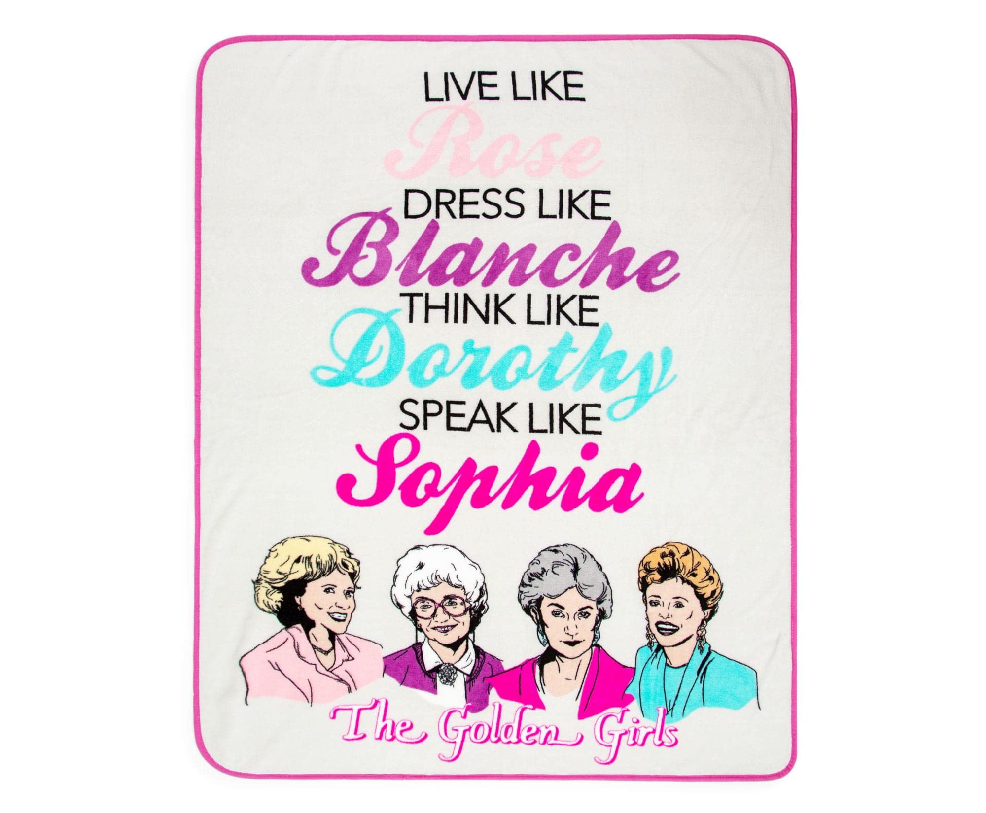 The Golden Girls 'Live Like' Micro Plush Fleece Throw Blanket | Soft Polyester Cover For Sofa And Bed, Cozy Home Decor, Luxury