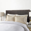 Marcielo 2-Piece Embroidered Pillow Shams, King Decorative Microfiber Pillow Shams Set, King Size (Light Beige)