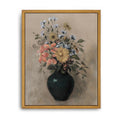 Roslynity Framed Canvas Wall Art Vintage Print Wildflowers Still Life Paintings Neutral Pastel Antique Retro Aesthetic Artwork f