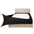 Mrs Awesome Stretch Jersey Box Spring Cover Wrap Around, Bed Skirt Alternative, Ultra Soft & Wrinkle Resistant, Full/Full Xl, Bl