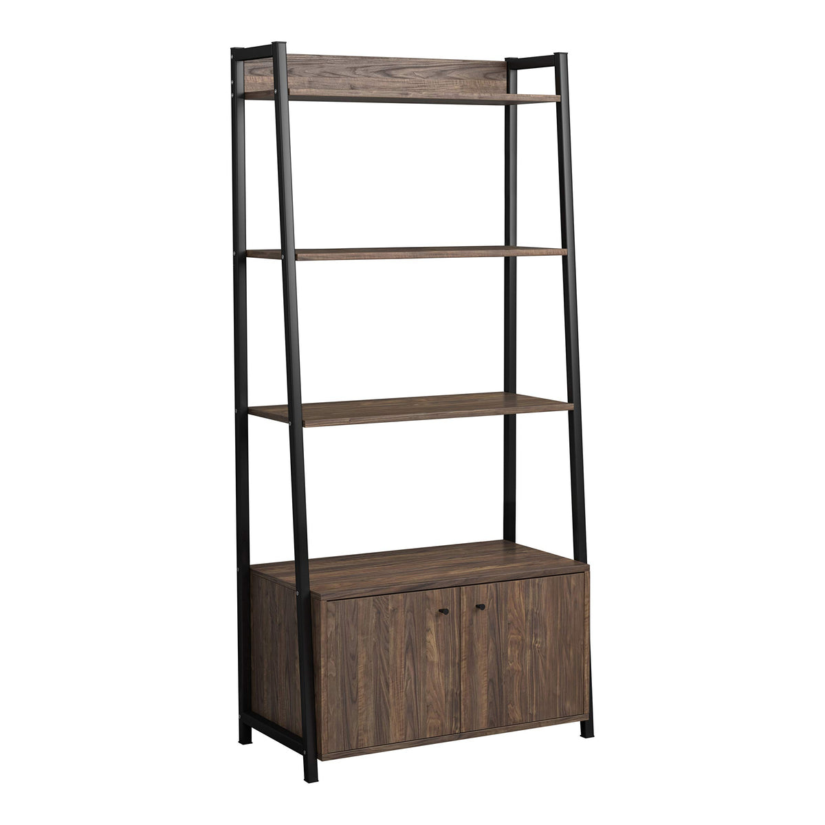 Coaster Furniture Jacksonville Bookcase With 2-Door Cabinet Aged Walnut Standard Brown 805496