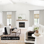 120 Inch Long Extra Large Curtains 120 Length For Living Room 2 Panel Set 50 Wide Blackout Linen Black Out Light Blocking Heat A