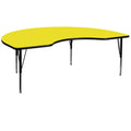 Flash Furniture 48X72 Kdny Yell Activity Table, 72"D X 48"W X 25.25"H, Yellow