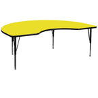 Flash Furniture 48X72 Kdny Yell Activity Table, 72"D X 48"W X 25.25"H, Yellow