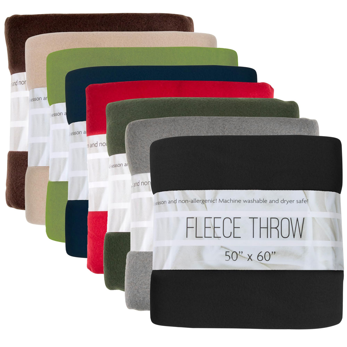 (24 Pack) Bulk Fleece Throw Blankets For Wedding Favors, Homeless Women, Men, Homes, Bed, Sofa, Couch, Office, Pet Blankets, Tra