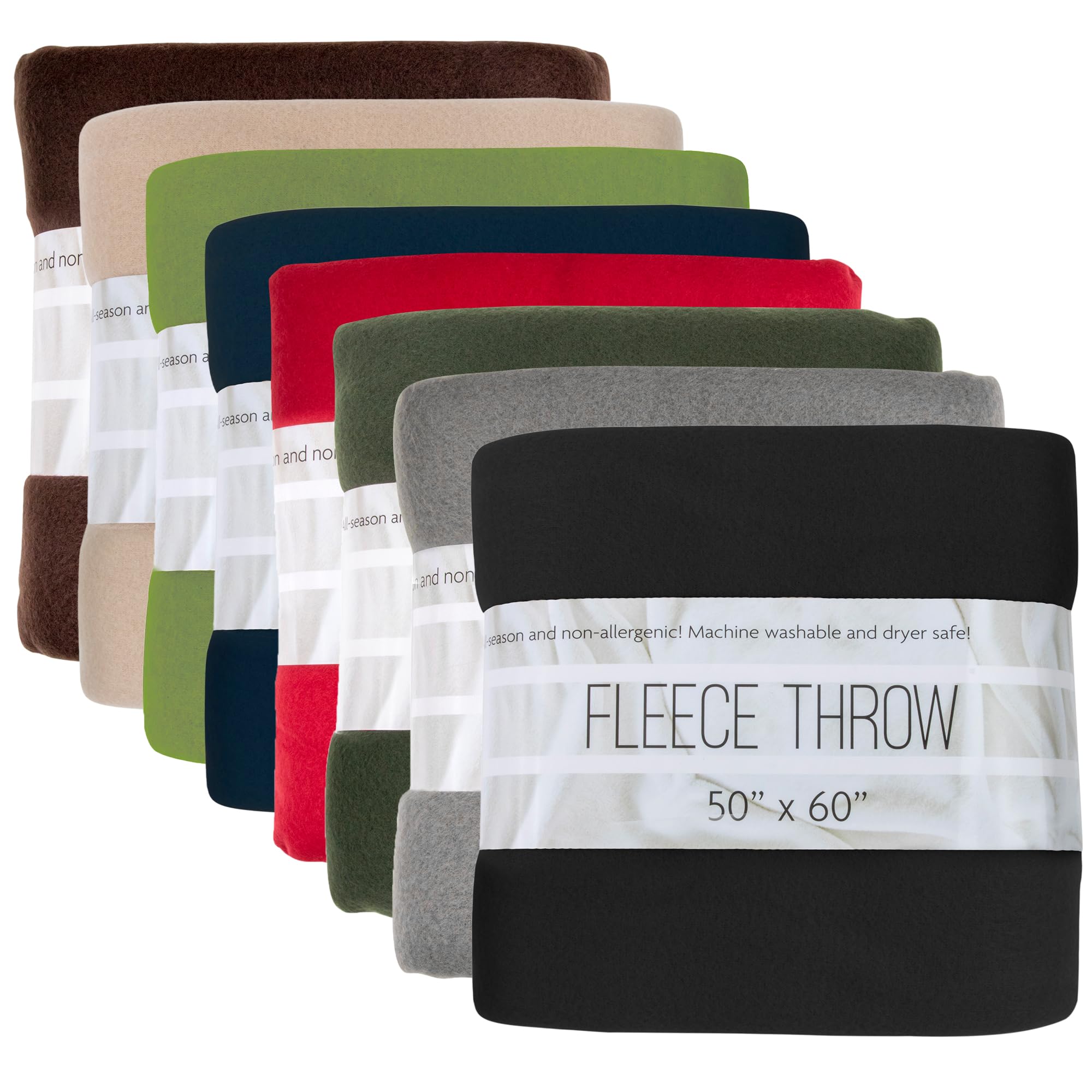 (24 Pack) Bulk Fleece Throw Blankets For Wedding Favors, Homeless Women, Men, Homes, Bed, Sofa, Couch, Office, Pet Blankets, Tra