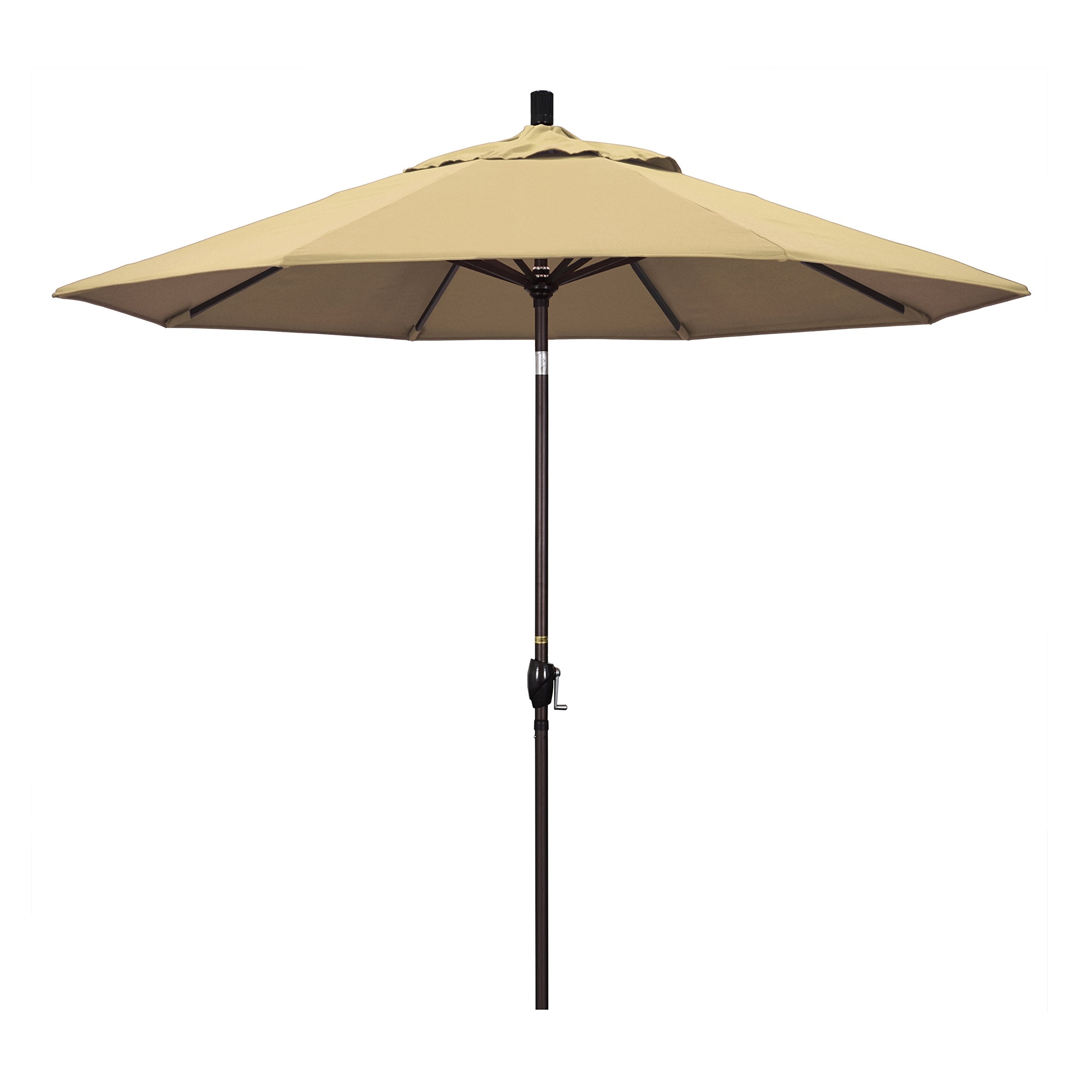 California Umbrella Gspt908117-Sa22 9' Round Aluminum Market, Crank Lift, Push Button Tilt, Bronze Pole, Pacifica Beige Patio Um