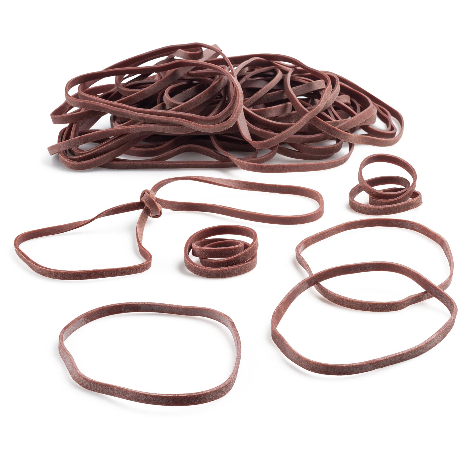 Plasticmill Rubber Bands - #33 Size - Brown Rubberbands - 100 Count.