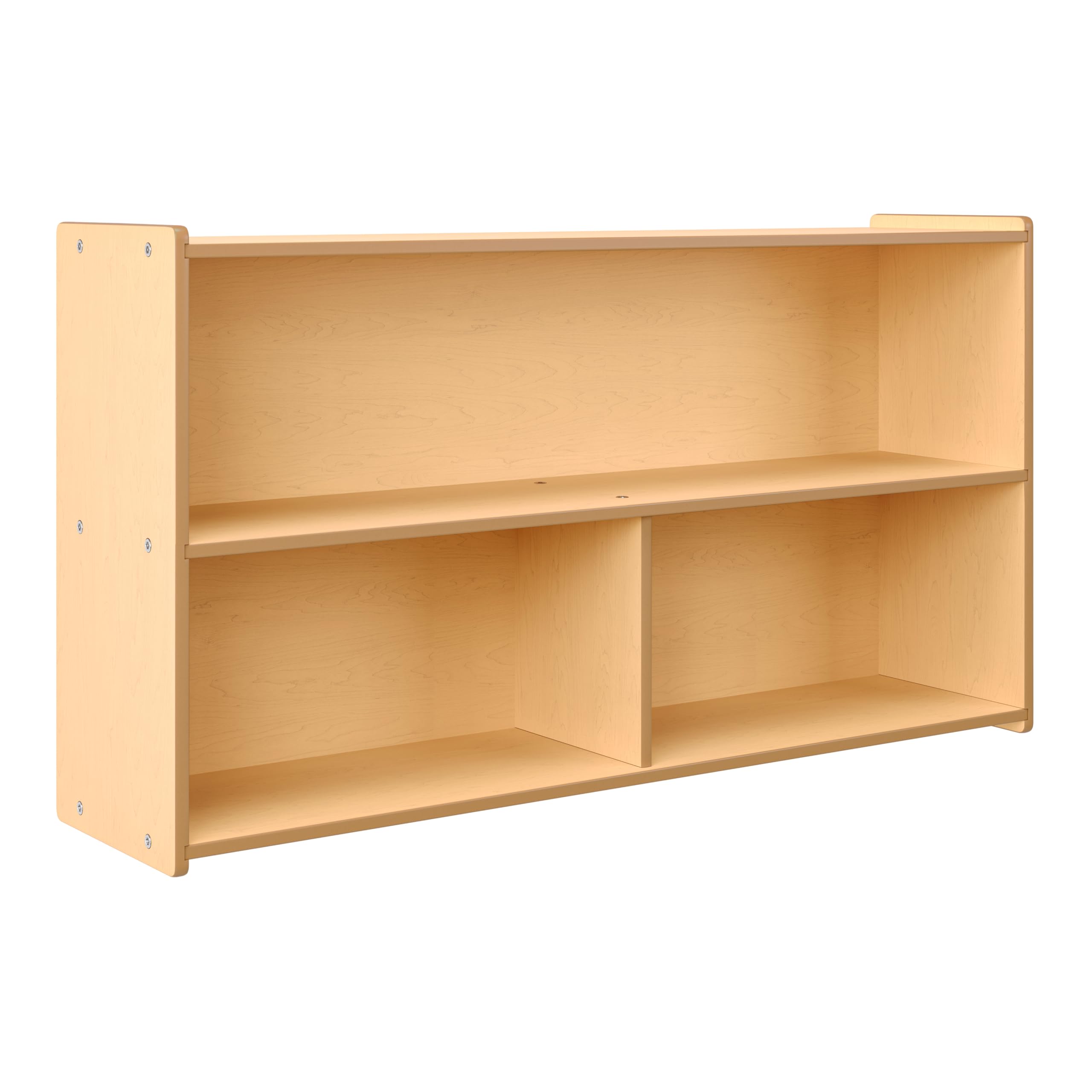 Angeles Value Line Preschool 2-Shelf Storage, 48 L x 27 H, Kids Storage Organizer, Kids Bookshelf for Classroom, Playroom, Nurse