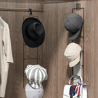 Linfidite 10 Pack Hat Rack Hanger Holder Organizer Flexible Multi Hook Wall Mounted Over Door Baseball Cap Display Storage Rack