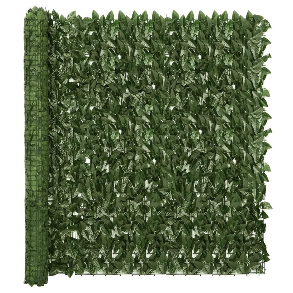 Balcony Screen with Dark Green Leaves 157.5&quot;x59.1&quot;