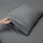 Nestl Extra Deep Pocket Sheets - Fits Mattress 18-24 Inches Deep, Extra Deep Pocket King Size Sheets Sets, 4 Piece King Size Sheets, King Sheets Deep Pocket, Grey Sheets