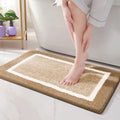 MAA HOME CONCEPT Microfiber Bath Mat  Absorbent/AntiSkid for Bathroom/Door/Kitchen/Floor  NonSlip Carpet (Beige, 50 X 80)