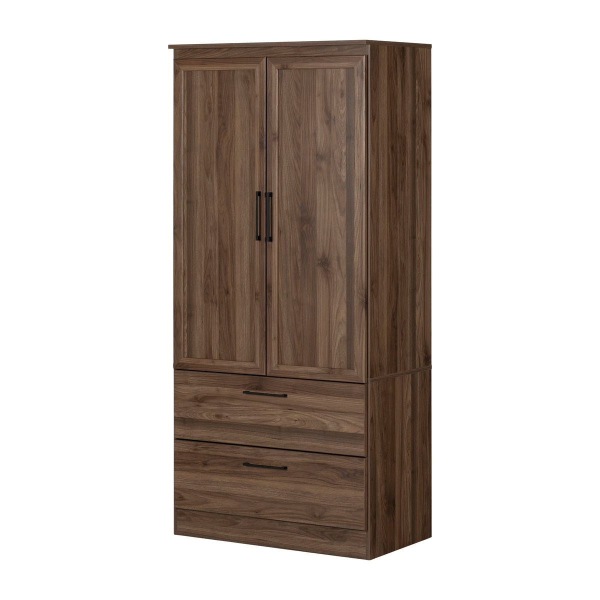 South Shore Acapella Wardrobe Armoire, Natural Walnut