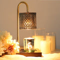 Candle Warmer Lamp, Candle Lamp Wax Warmer with 2 Bulbs, Timer & Dimmer 7-Levels, Fits Cup Jar Candles, Candle Top Melting, Crys