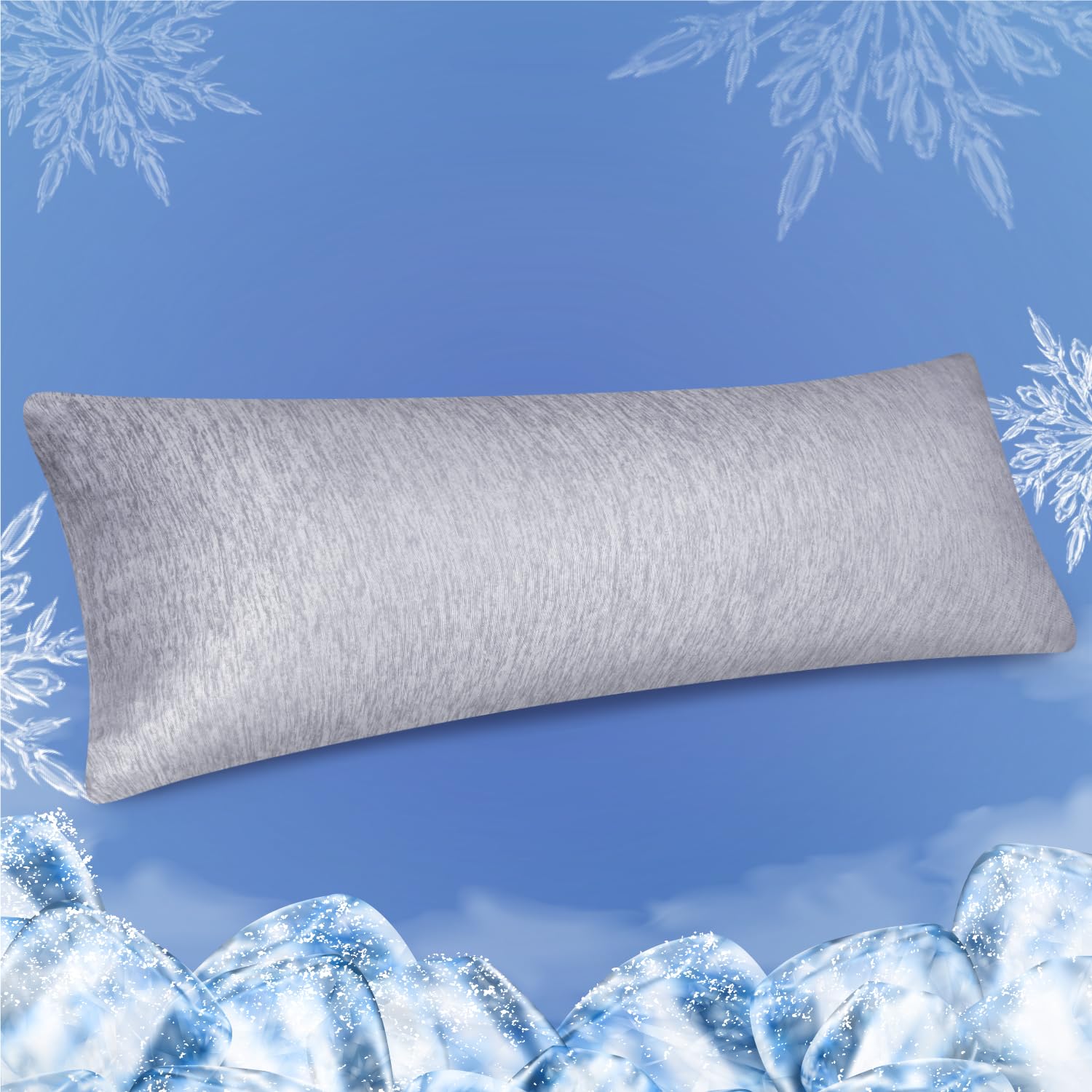 Fittia Body Cooling Pillow Cases For Hot Sleepers, 20X54 Inches, Breathable Body Cooling Pillow Covers With Hidden Zipper, Both