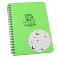 Rite In The Rain Weatherproof Side Spiral Notebook, 4.625' X 7', Hi Vis Green Cover, Universal Pattern (No. Hv973)